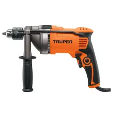 TRUPER - Taladro Percutor 1/2 Pulgada Reversible 750 W con Mango de Apoyo