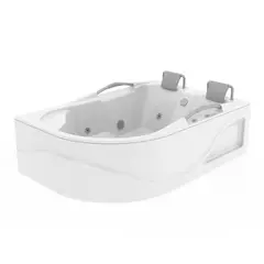 FIRPLAK - Jacuzzi Honolulu Blanca Básica Derecha 181X123Cm Con Mantenedor De Temperatura