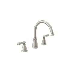 MOEN - Griferia De 2 Mandos De Niquel Para Banera De Arco Alto