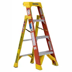 WERNER LADDER - Escalera Profesional de Fibra de Vidrio con Sistema de Apoyo Seguro