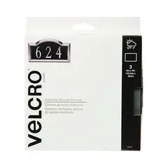 VELCRO BRAND - Tira Sujetadora de Velcro Negro de 10.16 X 15.24 cm