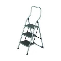 GENERICO - Banco Plegable de Acero con Tres Escalones para Acceso Seguro en el Hogar