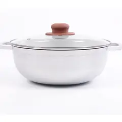 UNIVERSAL - Caldero Fundido + Tapa Vidrio 30 Cm