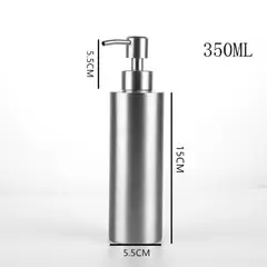 TRIPLE CLEAN - Dispensador De Jabón Líquido Acero Inoxidable 350 Ml De 30x22 Cm