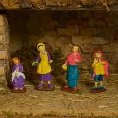 GENERICO - Pastores 4 Unidades para Pesebre