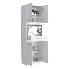 RTA DESIGN - Mueble Auxiliar Microondas Alto Manchester RTA Blanco 197.6x62x39.3 cm