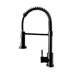 CCOL - Grifo Cocina Profesional Con Rociador Monomando Negro