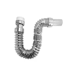 CCOL - Sifon Desague Flexible Cromado Pvc Multiuso