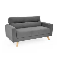 HOGAR VENECIA - Sofa Barza 2P 83X150X82 Plata Tela Antifluidos