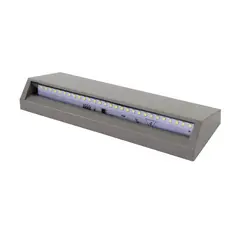 ILUMAX - Led Aplique Exterior Rectangular Gris Set X 6 Unidades
