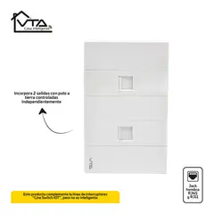 VTA PLUS - Toma Telefónica Rj11+Datos Rj45 Switch Iot Blanco