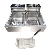 FULLER - FREIDORA DE ACEITE ELECTRICA 2 TANQUES CADA TANQUE 5.5 l COMERCIAL