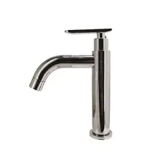 CCOL - Grifería Lavamanos Baja Agua Fria Cilindrica Cromo Brillante Consumo 7.3 l/min