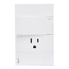 VTA PLUS - Toma P/T + Interruptor Sencillo Switch Iot Blanco