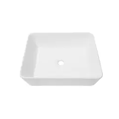 CCOL - Lavamanos Cerámica Sobreponer Rectangular Blanco 40*30*14