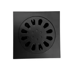 CCOL - Sifon Cuadrado Para Piso Antiolores/Anticucarachas Negro