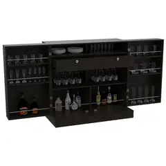 RTA DESIGN - Mueble Bar Normandia Bajo Rta Wengue 94,8X102X52,3