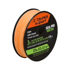 TRUPER - Cinta Teflón Industrial De 1/2'', Largo 13 Metros, Multiusos