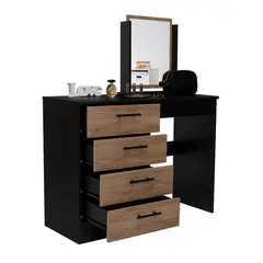 RTA DESIGN - Mueble Tocador Kaia + Banca RTA Wengue Miel 126.7X100X42.5
