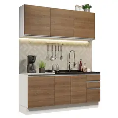 MADESA - Cocina Integral Glamy 1.80 Metros - Blanco/Marrón 05