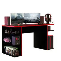 MADESA - Escritorio Gamer 75X136X60 Rojo y Negro