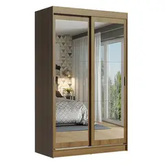 MADESA - Closet Tokio 218X109X54 2 Puertas con Espejo Marron