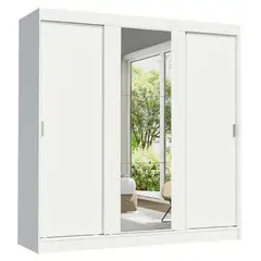 MADESA - Closet Reno 205X180X54 3 Puertas y Espejo Blanco
