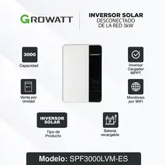GROWATT - Inversor SPF3000TL LVM-ES OFF Grid