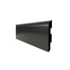 undefined - Guardaescoba Pvc Negro Mate 2.4m
