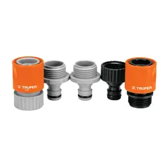 TRUPER - Juego De 2 Acoples Rápidos Sistema Click Para Manguera