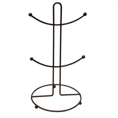 REJIPLAS - Porta Mugs 4 Puestos Pintado Gris Pizarra 16Cmx16Cmx30Cm