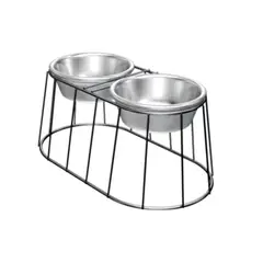 REJIPLAS - Comedero Para Perro Ovalado Pequeño 21X37X16Cm