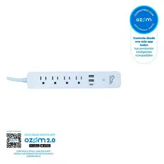 VTA PLUS - Multitoma Inteligente 3 Salidas Con 2 Puertos USB Y Puerto C