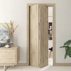 GENERICO - Puerta Plegable 2 Puertas 90x225cm Macadamia