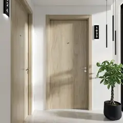 GENERICO - Kit Puerta De Acceso Madera 100x235cm Nacar