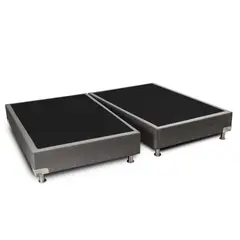 JUST HOME COLLECTION - Base Cama Doble Dividida 140x190x30cm Gris Kaiu Home