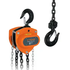 TRUPER - Diferencial Profesional de 2 Toneladas Cadena 3.30 Metros