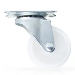 MADECENTRO - Rodachina Plastica Blanca 35 KgØ 50 Mm