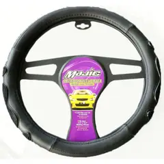 GENERICO - Cubre Volante Ultra Grip Negro Majic