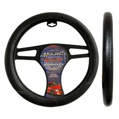 GENERICO - Cubre Volante Cuero Negro Con Borde