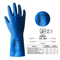 STEELPRO - Paquete Por 12 Unidades Guante Látex-Neopreno Azul 13" Talla 10