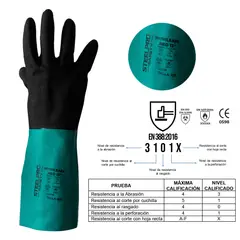 STEELPRO - Paquete Por 12 Unidades Guante Nitrilo-Neopreno 13" Talla 8