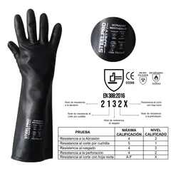 STEELPRO - Paquete Por 12 Unidades Guante Altas Temperaturas Neopreno 250 Grados Talla