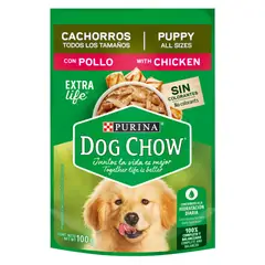 DOG CHOW - Alimento Húmedo Para Perro Cachorro Pollo Pouch 100g