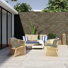 GENERICO - Pared Concreto Lienzo Venecia Metal (50X20 Cm) Caja X0.50 M2