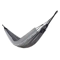 TELARY - Hamaca Sencilla 135x225cm Tuchin con Protector Metálico Anti Desgaste por Rozamiento Color Negro