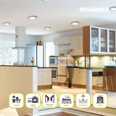 SYLVANIA - Panel Led Sobreponer Redondo 6w Luz Blanco 390 Lumenes Certificado