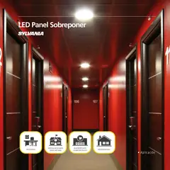 SYLVANIA - Panel LED Sobreponer Redondo 18w Luz Neutra 1260 Lúmenes Certificado