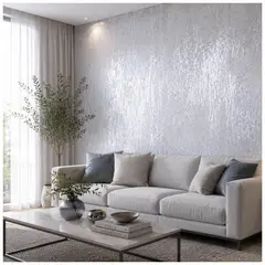 DECO DEPOT - Papel Colgadura 53 cm X10 M Estuco Gris Brillante