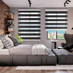 JUST HOME COLLECTION - Cortina Elegance Blackout Amazonia Negro 100x180 cm